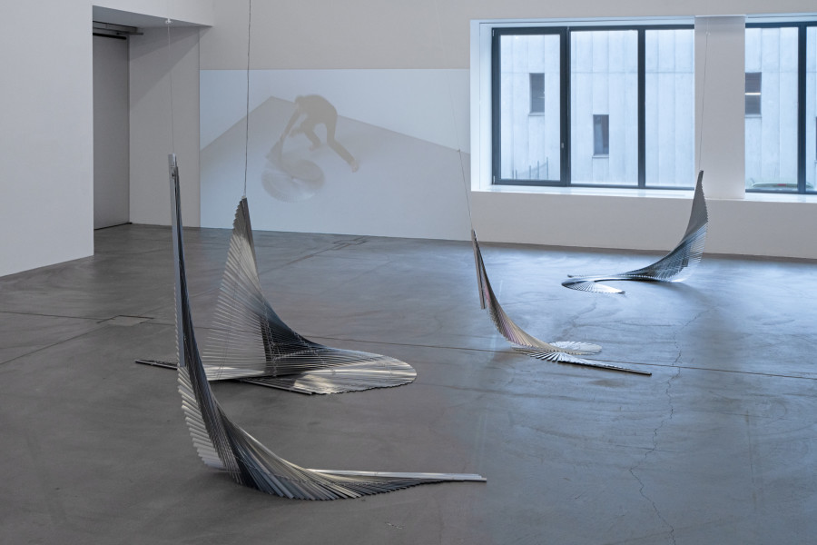 Martín Soto Climént, The Swan Swoons in the Still of the Swirl (Stills 1,2,3,4,5,6), 2010, single-channel video projection (color), blinds. Sammlung Migros Museum für Gegen- wartskunst. Photo: Studio Stucky, copyright Martín Soto Climént