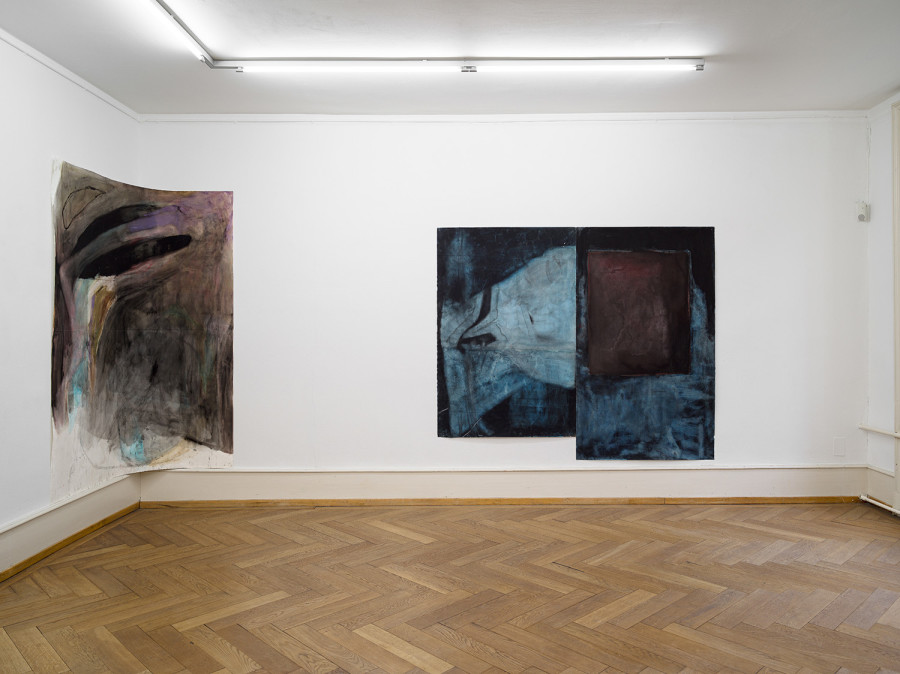 Thomas Hauri, Ohne Titel , 2025 (2024- 2025); Ohne Titel , 2025 (2022-2025), exhi- bition view Kunsthaus Langenthal. Photo: Cedric Mussano, Kunsthaus Langenthal. Courtesy: Thomas Hauri.
