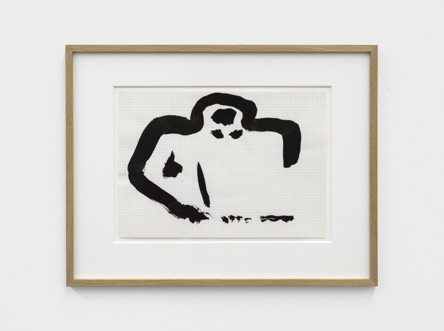Markus Raetz, Untitled, 28.8.1980, Ink on graph paper, 34.3 x 44.3 x 2 cm. Photo: Cedric Mussano