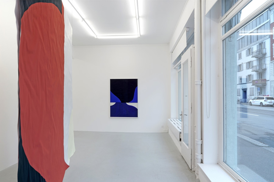 Exhibition view, Mirjam Blanka Inauen, A Beautiful Blue Substance Flows Into Me, Lullin + Ferrari, 2023.