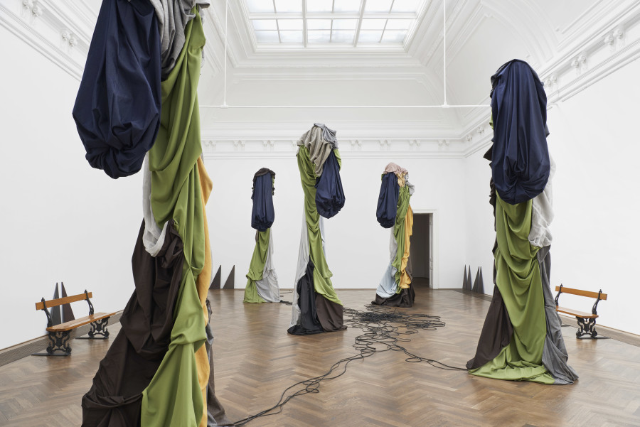 Sandra Mujinga, Time as a Shield, exhibition view, Kunsthalle Basel, 2024, photo: Philipp Hänger / Kunsthalle Basel