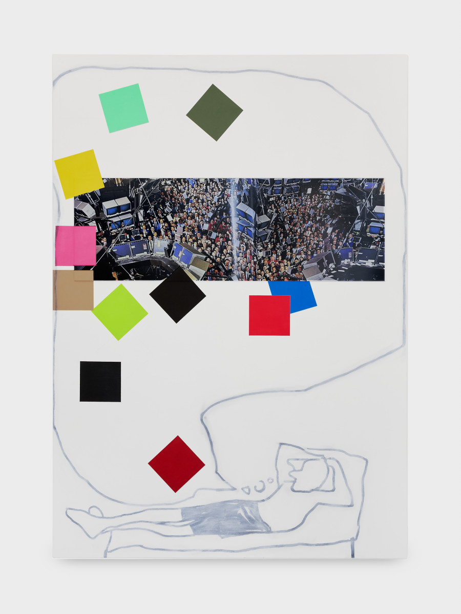 Angélique Heidler, Terrible will of power, 2026. Acrylic, dibond and charcoal on canvas. 162 × 114 cm. Photo credit: Philipp Rupp