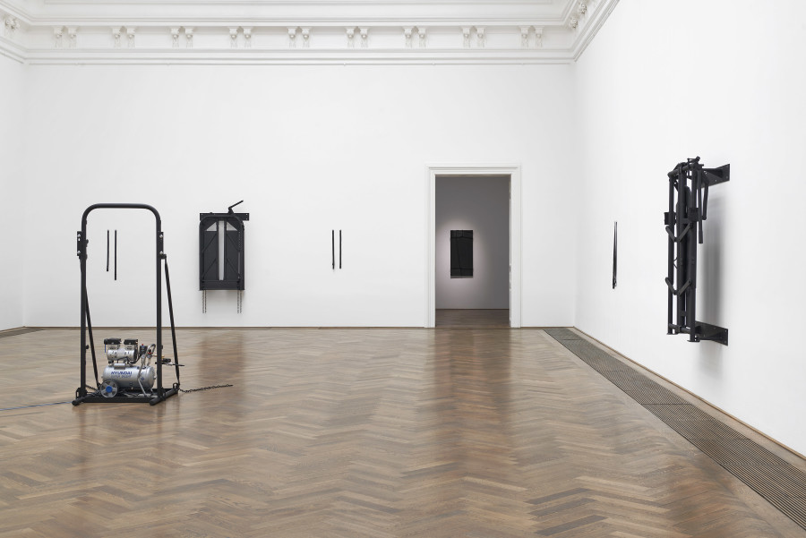 Tiona Nekkia McClodden,THE POETICS OF BEAUTY WILL INEVITABLY RESORT TO THE MOST BASE PLEADINGS AND OTHER WILES IN ORDER TO SECURE ITS RELEASE, Kunsthalle Basel, 2023, exhibition view, photo: Philipp Hänger / Kunsthalle Basel