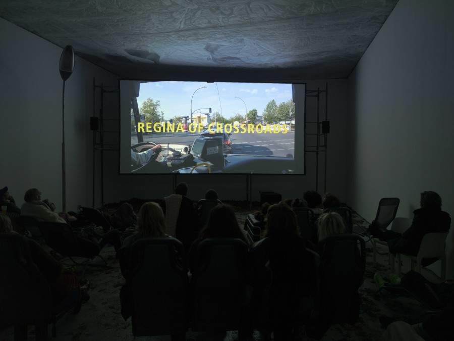Mia Sanchez, Regina of Crossroads, 2022, screened at The Blind Pigeon, event curated by Palazzina. Photography: Sebastian Verdon / all images copyright and courtesy of the artists and CAN Centre d’art Neuchâtel