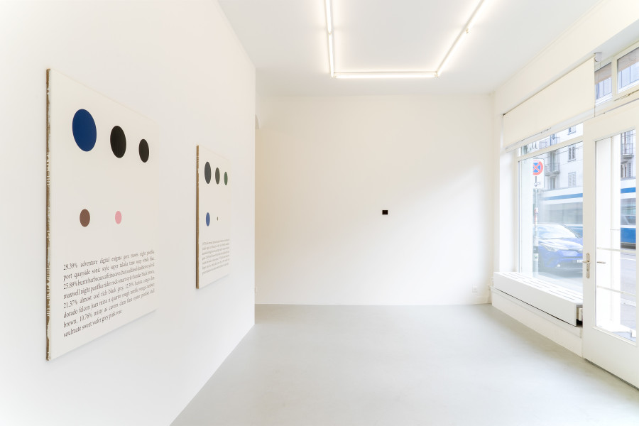 Exhibition view, Second Spring Variation – Text!, Lullin + Ferrari, 2022.