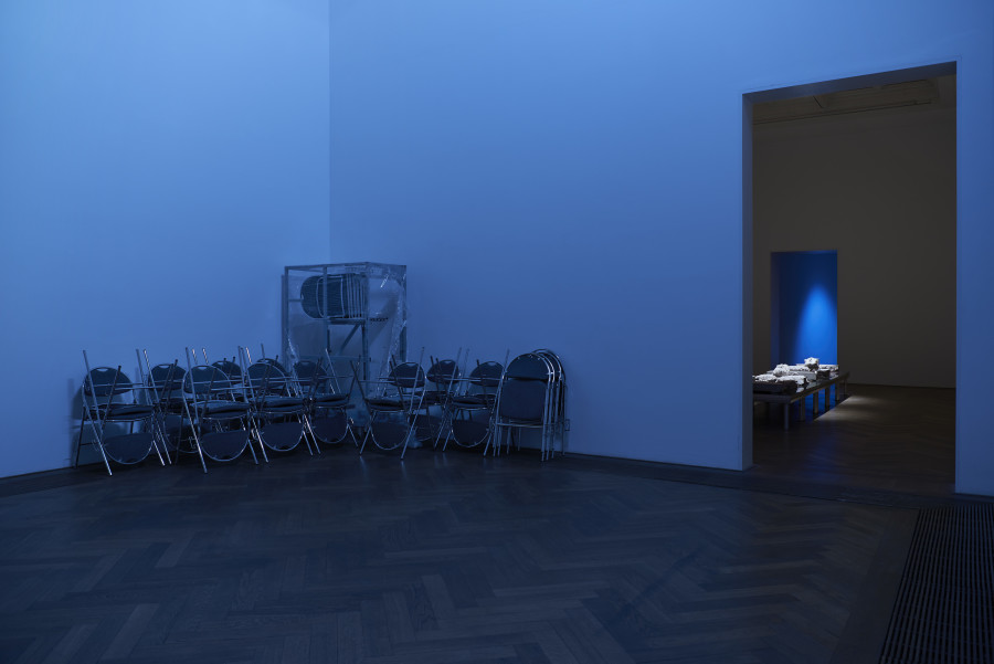 Valentin Noujaïm, PANTHEON, exhibition view, Kunsthalle Basel, 2025, photo: Philipp Hänger / Kunsthalle Basel
