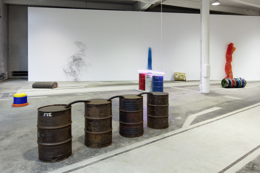 Birgit Werres, Let’s play it, Rolf !, Installationsansicht Kunstzone Lokremise, Kunstmuseum St.Gallen, Foto: Stefan Rohner