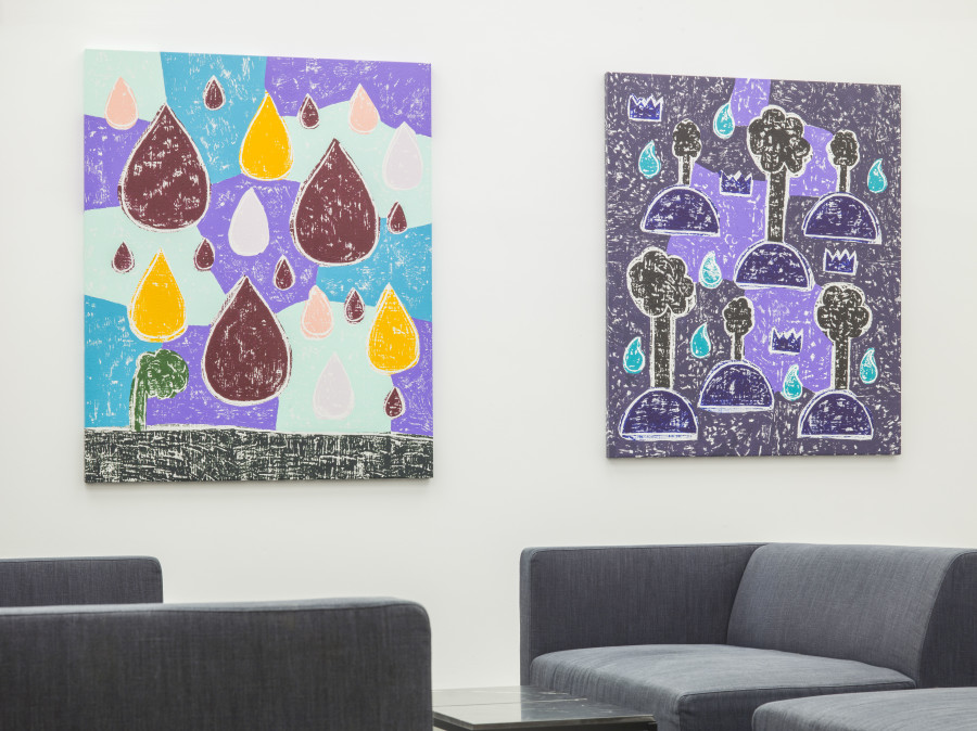 Installation View, Olaf Breuning: BIG DROPS at von Bartha, S-chanf, 27 March – 29 May 2021. Image courtesy the artist and von Bartha. Photo: Simon Schwyzer.