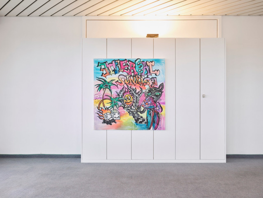 Installation view, consolidation, a group show at flatmarkus, flatmarkus, 2023-2024.