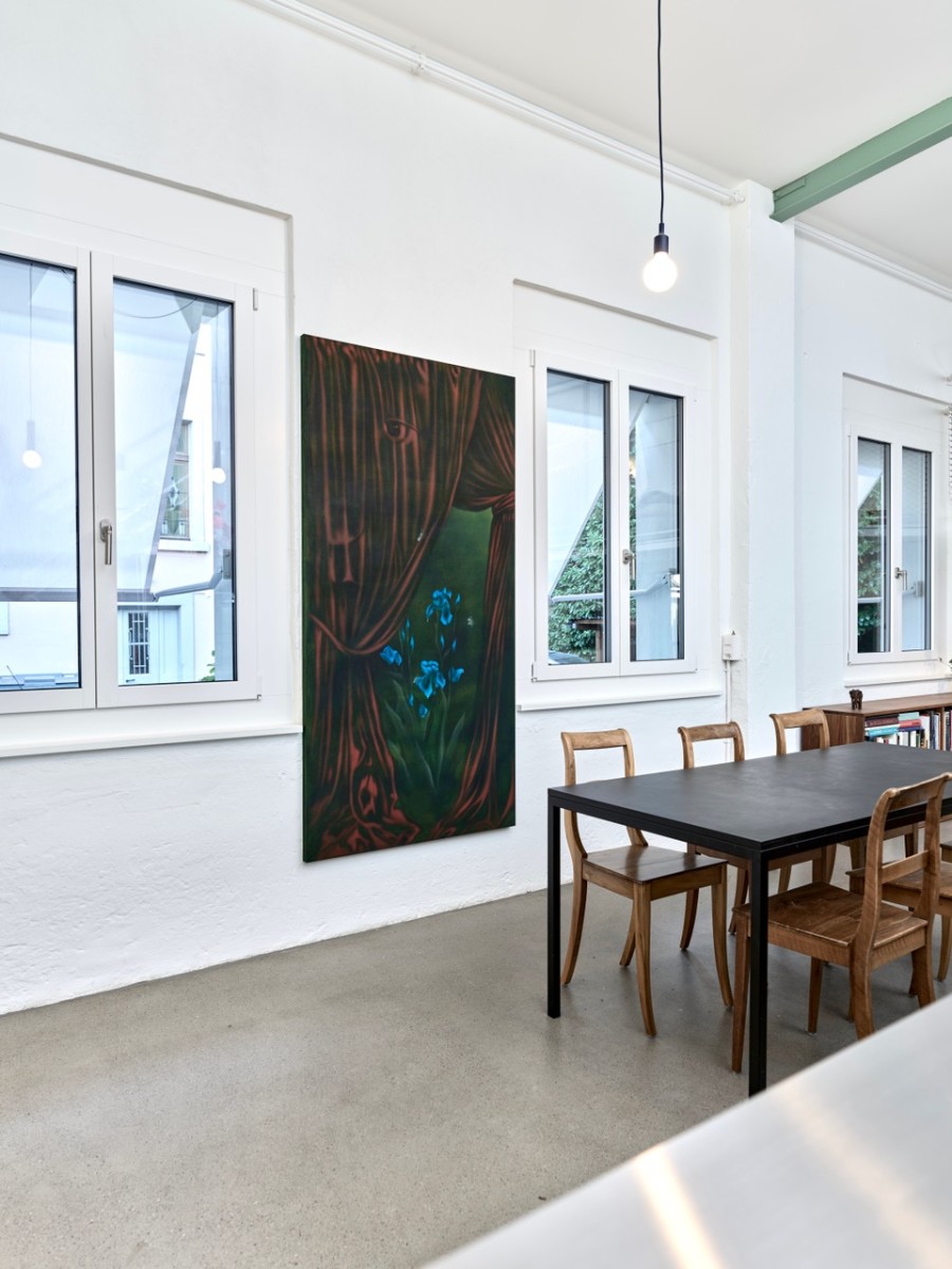 Exhibition view, David Weishaar, Eyelids, towards Night, flatmarkus, Zürich, 2026.