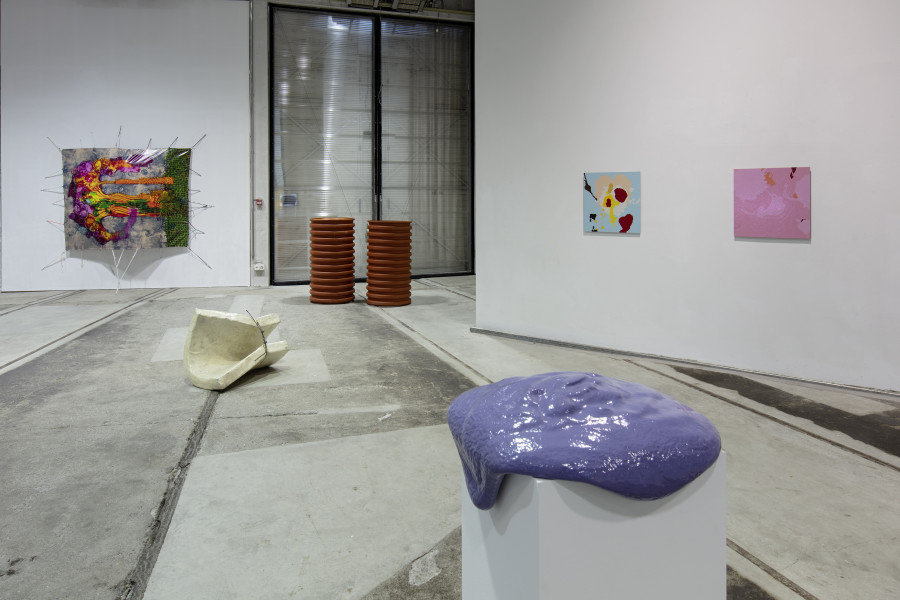 Birgit Werres, Let’s play it, Rolf !, Installationsansicht Kunstzone Lokremise, Kunstmuseum St.Gallen, Foto: Stefan Rohner