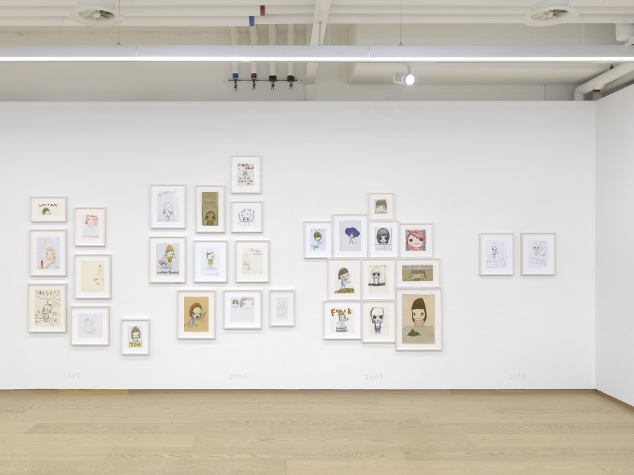 Installation Views, Yoshitomo Nara: The Bootleg Drawings 1988–2023, Pace Gallery, Geneva, Nov 17, 2023 – Feb 29, 2024. © Yoshitomo Nara, courtesy Pace Gallery. Photo: Annik Wetter, courtesy Pace Gallery