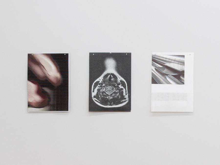 Sarah Lehnerer, Somatics 12.5.23, 21 × 29 cm, 2023; Somatics, 14.5.23, 21 × 29 cm, 2023; Somatics, 3.6.23, 21 × 29 cm, 2023; Somatics, 1.5.23, 21 × 29 cm, 2023; Score, 3.5.23, 21 × 29 cm, 2023; Pigmented ink on paper / Photo: Cedric Mussano / Courtesy: The artist and Kirchgasse Gallery, Steckborn