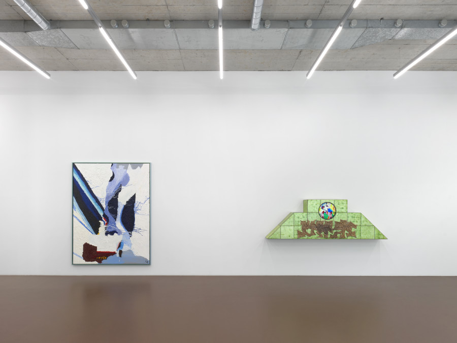 Installation view, Ida Ekblad, Septic Sun, Karma International, Zurich, 2025. Photo: Annik Wetter