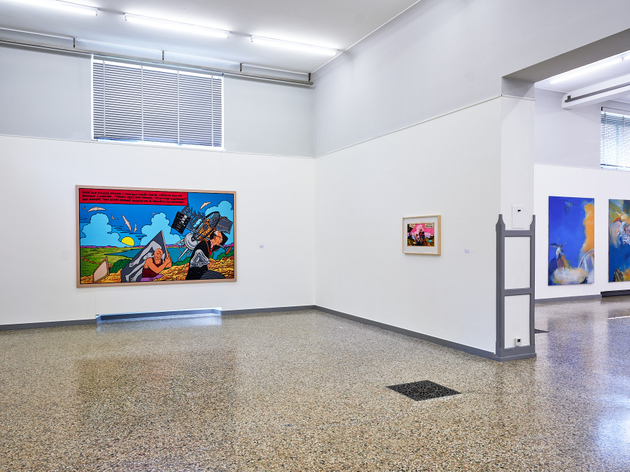 Exhibition view, Ja, wir kopieren!, Strategien der Nachahmung in der Kunst seit 1970, Kunstmuseum Solothurn, 2022. Photo credit: David Aebi © Kunstmuseum Solothurn