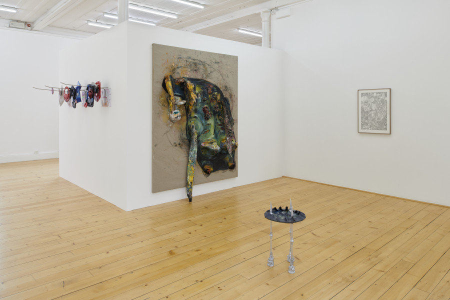 Exhibition view, La main–pleur, 2022, Kunsthalle Friart Fribourg. Photo : Guillaume Python