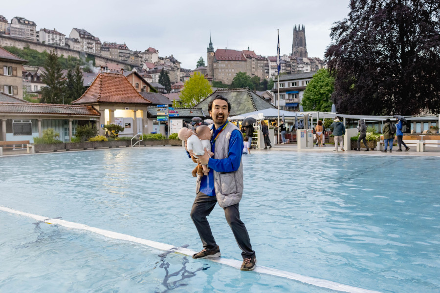 Live Performance Ei Arakawa, Don't Give Up, 13.05.2023, Les Bains de la Motta, Kunsthalle Friart Fribourg. Photo Julie Folly