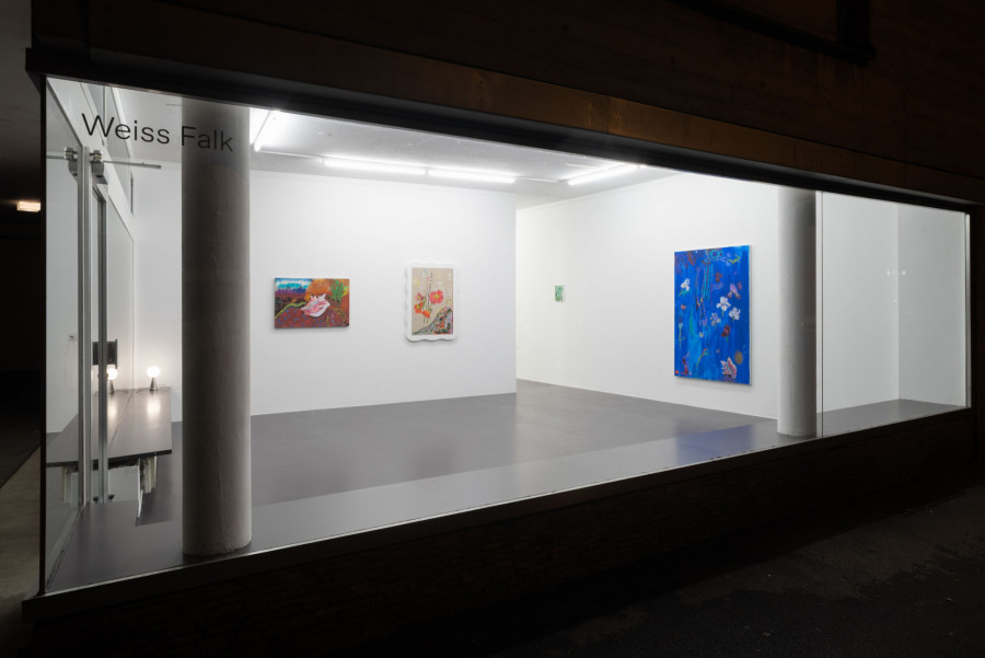 Exhibition view, Emily Sundblad, The Crocodile and the Seashell, Weiss Falk, 2021. Photo: Flavio Karrer