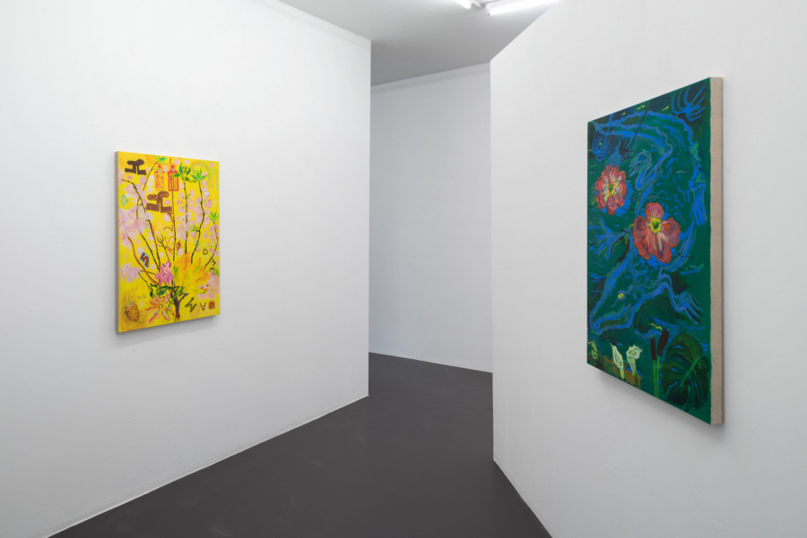 Exhibition view, Emily Sundblad, The Crocodile and the Seashell, Weiss Falk, 2021. Photo: Flavio Karrer