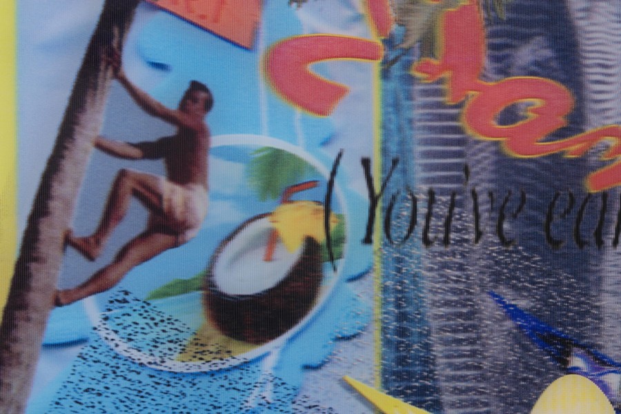Samantha Box, Caribbean Colada (detail), 2024, 3D lenticular print, mounted on acrylic, 101.5 × 81.3 cm. Photo credits: marytwo