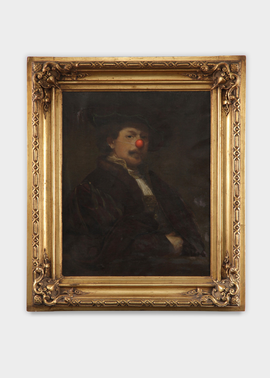 Hans-Peter Feldmann, Ohne Titel, 2000s, Oil painting on canvas, frame, 60 x 51.5 cm