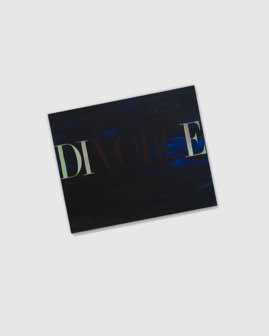 Exhibition View Group Show; view on Jasmine Gregory, Divorce no.13, 2025, 110 × 90 cm, oil on linen at Forde, Geneva, 2026 / Photo: Théa Giglio / Courtesy: the artist, Sophie Tappeiner and Forde