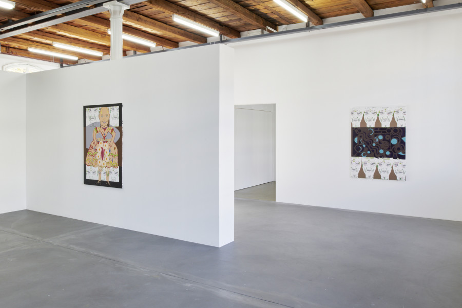 Exhibition view, Andreas Hochuli, The Year of the Babyshit Brown SUV, 2023. Photo : Guillaume Python. Courtesy of Kunsthalle Friart Fribourg and the artist