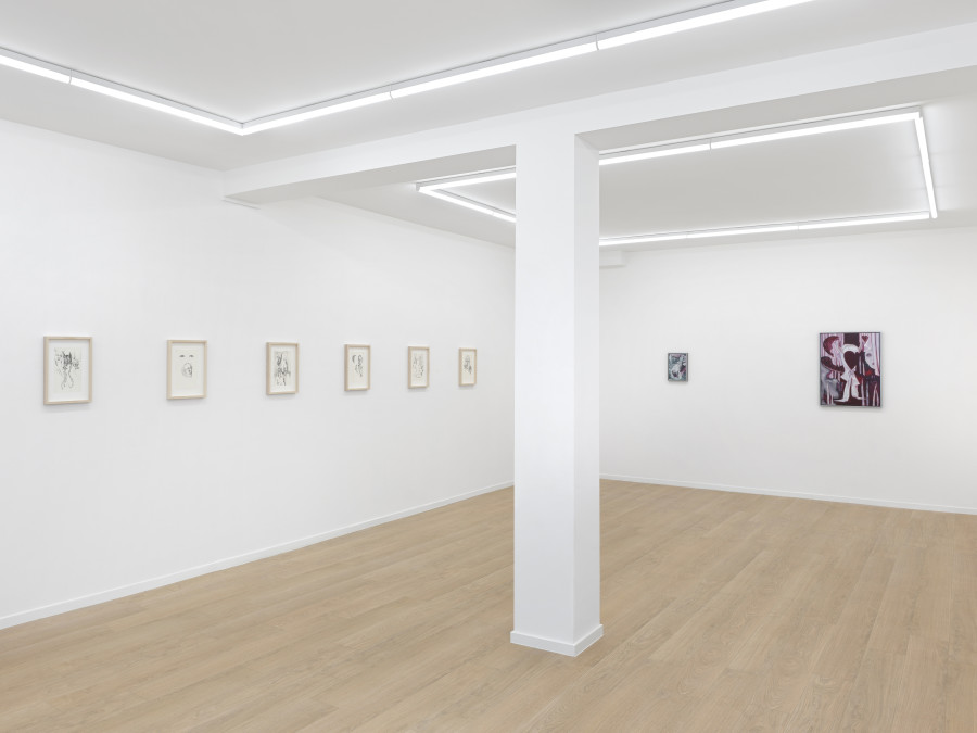 Exhibition view, Tali Lennox, Sulis & The Wreck, Galerie Sébastien Bertrand, Geneva, 2025. Photo credit: Annik Wetter, Courtesy the artist and Galerie Sébastien Bertrand