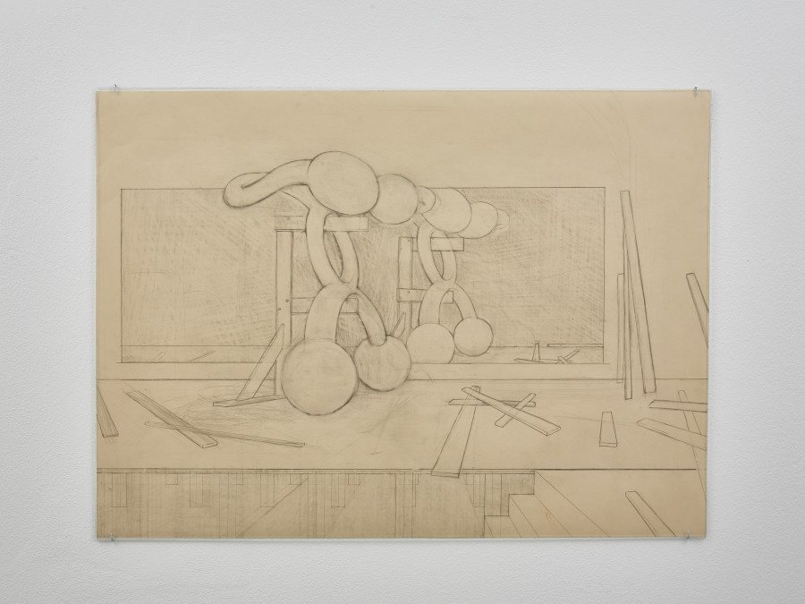 Roberto Ronzani, Untitled (Early Stages), 2026. Graphite on paper. 55 × 75 cm. Photo credit: Philipp Rupp