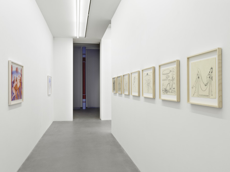Installation view, Sofia Mitsola, Villa Venus: An Organized Dream, Galerie Eva Presenhuber, Zurich, Waldmannstrasse, 2023. © Sofia Mitsola. Courtesy the artist and Galerie Eva Presenhuber, Zurich / Vienna. Photo: Stefan Altenburger Photography, Zürich