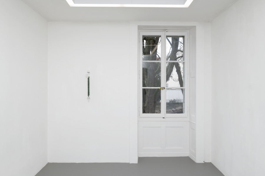 Exhibition view, Laurie Dall'Ava, Emerald Green Pigment, Villa du Parc, 2024. Photo credit: Aurélien Mole