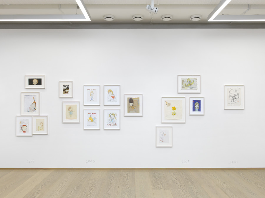 Installation Views, Yoshitomo Nara: The Bootleg Drawings 1988–2023, Pace Gallery, Geneva, Nov 17, 2023 – Feb 29, 2024. © Yoshitomo Nara, courtesy Pace Gallery. Photo: Annik Wetter, courtesy Pace Gallery