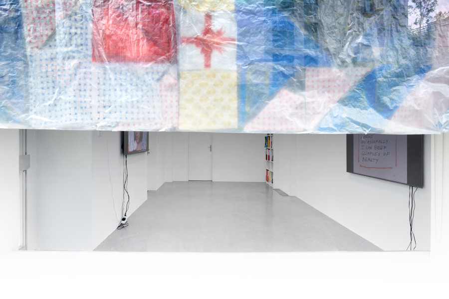 jevouspropose#17, Christina Lehnert vous propose Ketuta Alexi-Meskhishvili, Installation view, works by Ketuta Alexi-Meskhishvili and Jonas Mekas, jevouspropose, Zurich, 2024. Ketuta Alexi-Meskhishvili: Courtesy the artist and Galerie Molitor, Berlin. Jonas Mekas: Courtesy the artist and Apalazzogallery. Photo: Studio Seghrouchni