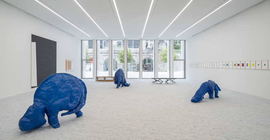 Vue de l’exposition Mirage. La collection d’art BCV invite Natacha Donzé, Gina Proenza, Jean-Luc Manz et Denis Savary au Musée cantonal des Beaux-Arts de Lausanne, 2023 Photo : MCBA, Jonas Hänggi