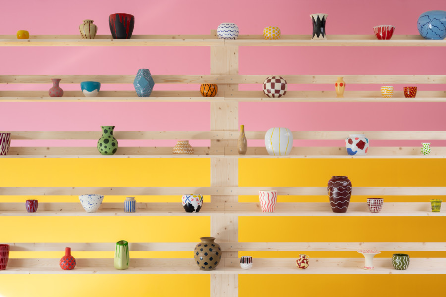 Exhibition view, Karim Noureldin, Tara, von Bartha, 2025, view on, Naq, 2025. Photo: Finn Curry / von Bartha. Courtesy of the artist and von Bartha