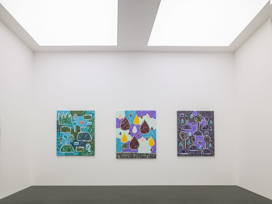 Installation View, Olaf Breuning: BIG DROPS at von Bartha, S-chanf, 27 March – 29 May 2021. Image courtesy the artist and von Bartha. Photo: Simon Schwyzer.