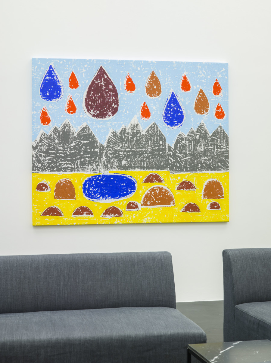 Installation View, Olaf Breuning: BIG DROPS at von Bartha, S-chanf, 27 March – 29 May 2021. Image courtesy the artist and von Bartha. Photo: Simon Schwyzer.