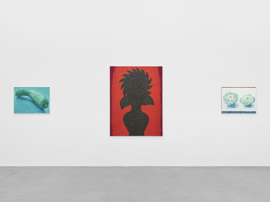 Installation view, Jean-Frédéric Schnyder, ŒL AUF LEINWAND, Galerie Eva Presenhuber, Zurich, Waldmannstrasse, 2024. © Jean-Frédéric Schnyder. Courtesy the artist and Galerie Eva Presenhuber, Zurich / Vienna. Photo: Stefan Altenburger Photography, Zürich