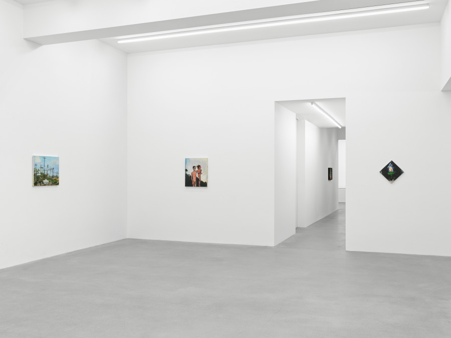 Installation view, Verne Dawson, Fête Galante, Galerie Eva Presenhuber, Zurich, Waldmannstrasse, 2023 © Verne Dawson Courtesy the artist and Galerie Eva Presenhuber, Zurich / New York / Vienna Photo: Stefan Altenburger Photography, Zürich