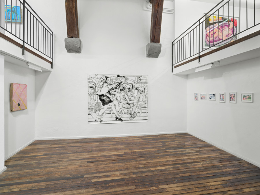 Milva Stutz | Sander van Deurzen, Bending, Dripping, Stumbling, installation view: Barbara Seiler, Zurich, 2025. Photocredit: Stefan Altenburger Photography