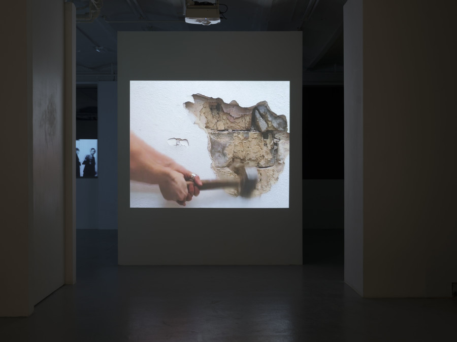 Monica Bonvicini, Hammering out (an old argument), 1998-2003, exhibition view, 2024 Collection Julia Stoschek Foundation. Photography: Sebastian Verdon / all images copyright and courtesy of the artists and CAN Centre d’art Neuchâtel