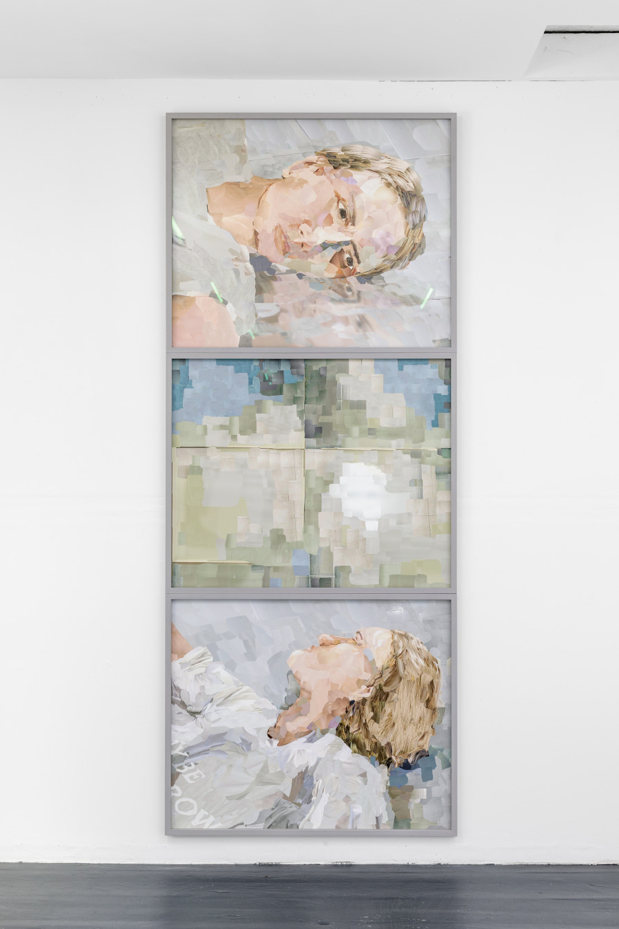 From top to bottom: Alina Frieske, Tile (One), 2020, archival print on baryta paper, 82 x 100 cm Alina Frieske, Tile (Three), 2020, archival print on baryta paper, 82 x 100 cm Alina Frieske, Tile (Two), 2020, archival print on baryta paper, 82 x 100 cm Photo: Kilian Bannwart