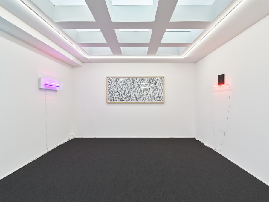Exhibition view, Christian Herdeg & Beat Zoderer, Double Treat, galerie lange + pult, Zürich, 2025. Photo credit: Felix Jungo