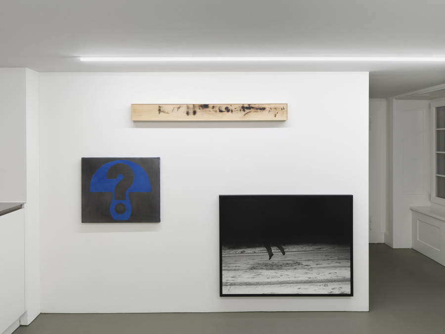 Installation view, Elegiac, Sarah Brahim, David Lindsay and Sophie Reinhold. Galerie Philippzollinger, 2024.