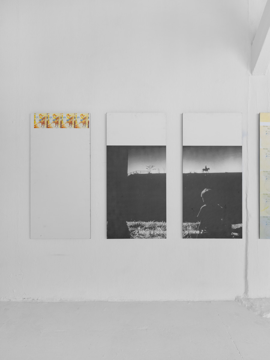 Exhibition view, Livia de Goumoëns, A Horse collection from or for Vanessa Rossetto/a sound recollection, KISSED THEN BURNED, Geneva, 2026. Photo credit: Antoni Aeby