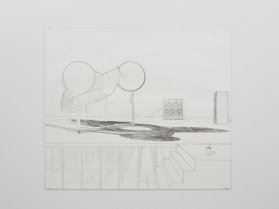 Roberto Ronzani, Untitled (Early Stages), 2026. Graphite on paper. 65 × 75 cm. Photo credit: Philipp Rupp