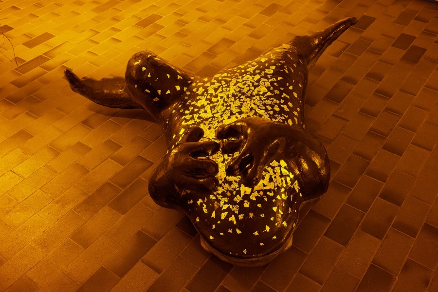 Installation view, Chloé Delarue & Denis Savary, Octogone, Mayday, 2023. Photo credit: Moritz Schermbach