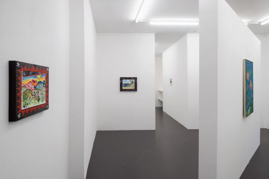 Exhibition view, Emily Sundblad, The Crocodile and the Seashell, Weiss Falk, 2021. Photo: Flavio Karrer