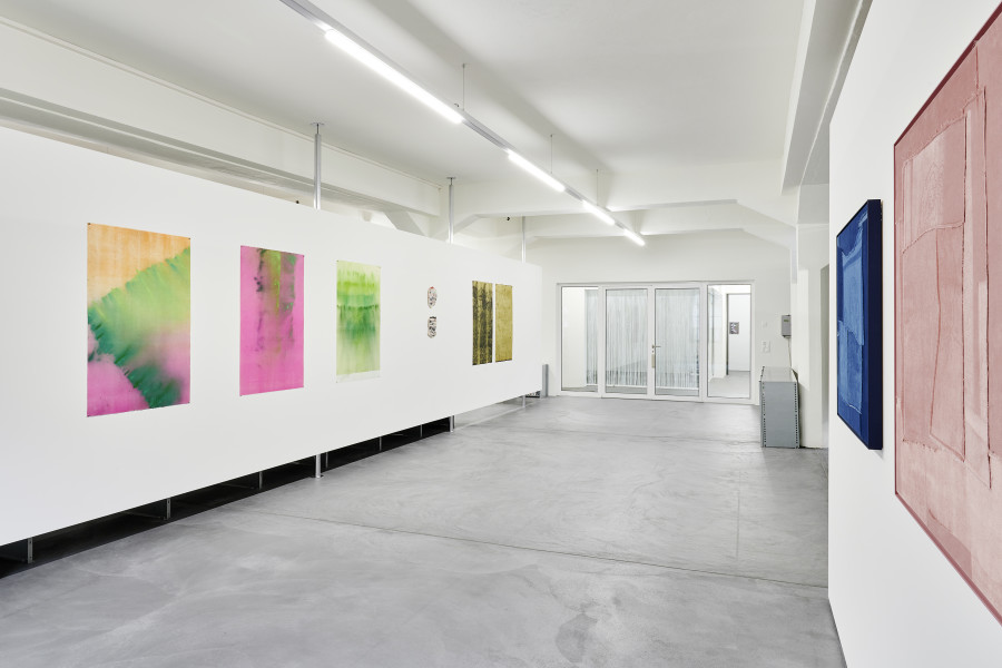 Installation view, monotypes shift, Part II, Edition VFO, 2023-2024. Photo credit: Bernhard Strauss