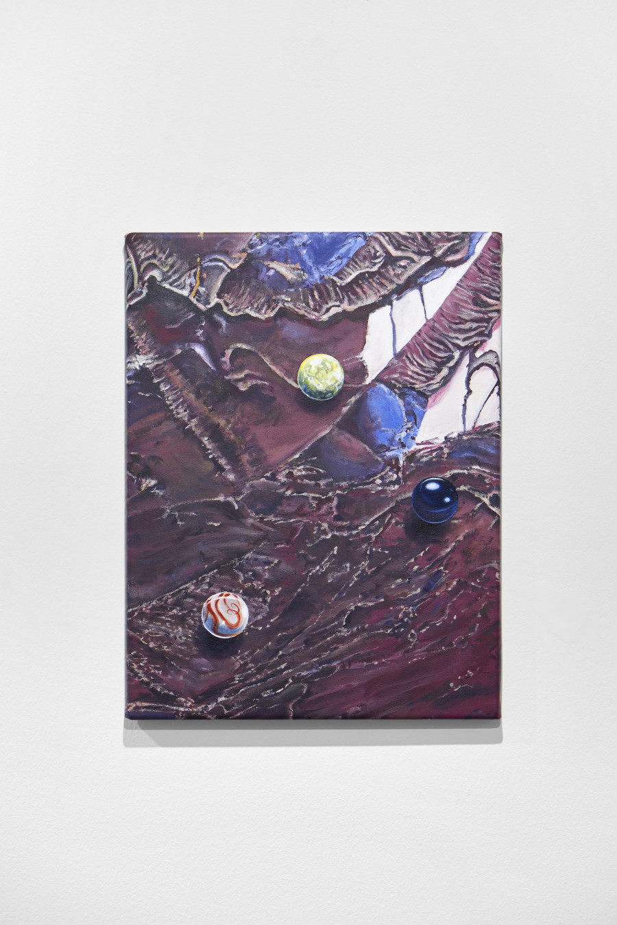 Mathieu Dafflon, Leo’s marbles, 2022. Oil on canvas, 42 x 32 cm, (Ref. DAF010208). Photo: by Philipp Hänger